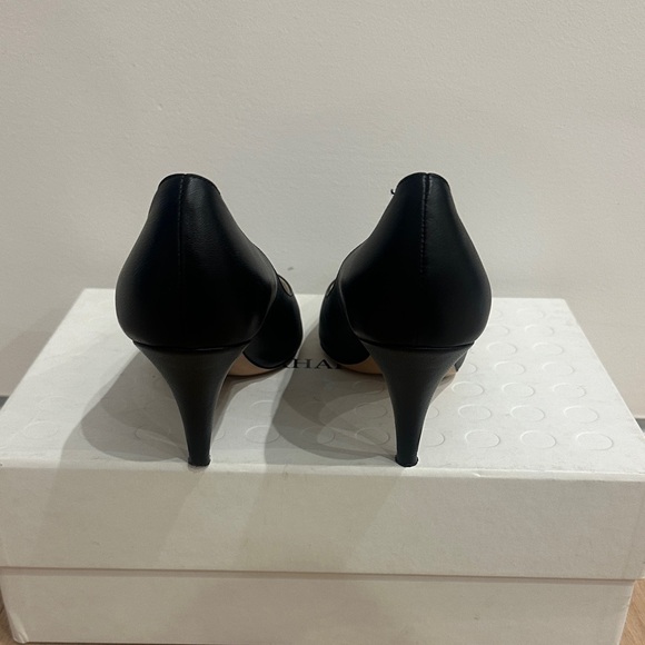 KHAITE Black Iconic River Leather Heels 37.5 7.5 - Picture 4 of 5